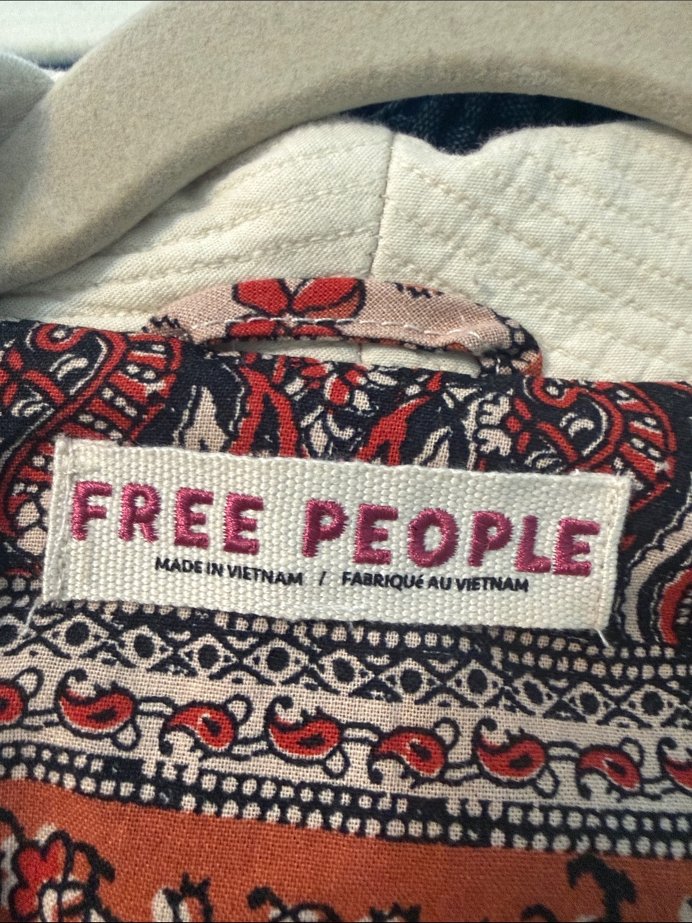 Free People Paisley-Print Top in Red, Black and Cream. Never worn - Picture 1 of 5
